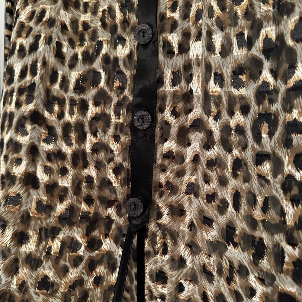 SAM Sheer Leopard Blouse - Picture 9 of 10
